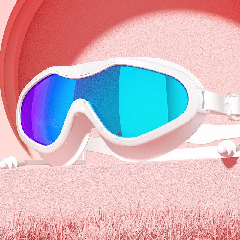 Adult large-frame swimming goggles with mudguard🏊‍♂️