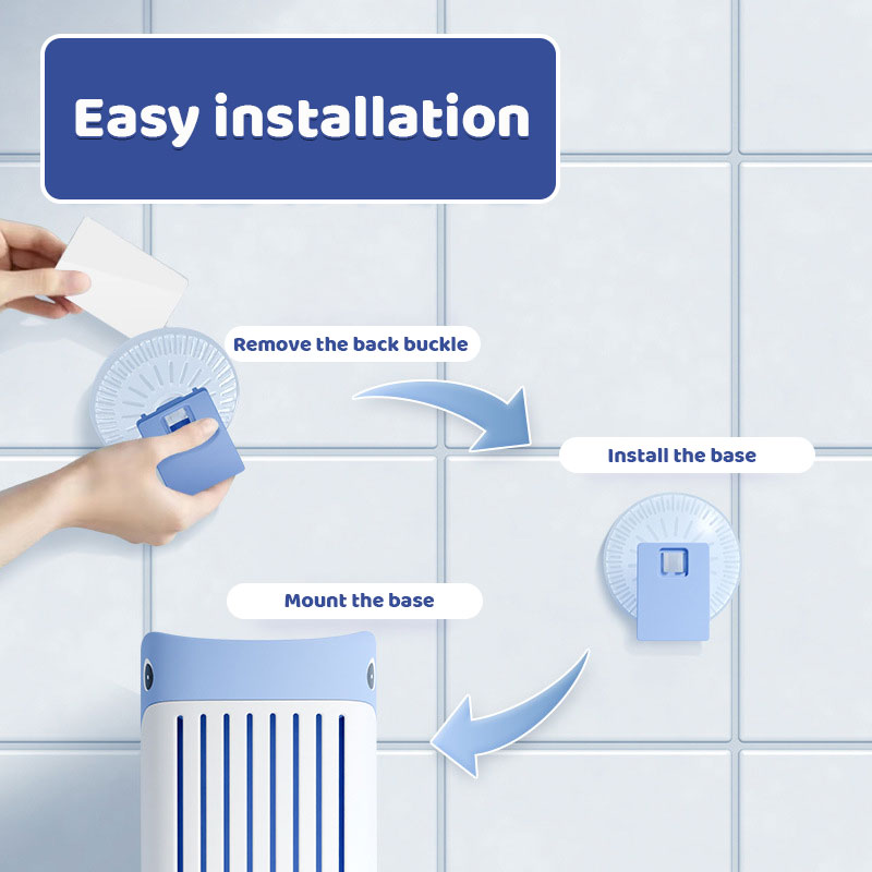 Wall-Mounted Suction Cup Toilet Cleaning Brush Set