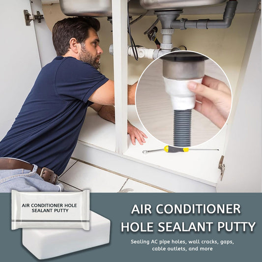 🧱 Air Conditioner Hole Sealant Putty｜Waterproof & Rodent-Resistant 💧🐭