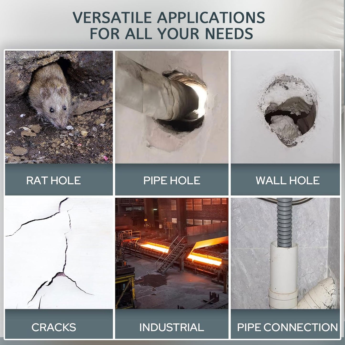 🧱 Air Conditioner Hole Sealant Putty｜Waterproof & Rodent-Resistant 💧🐭